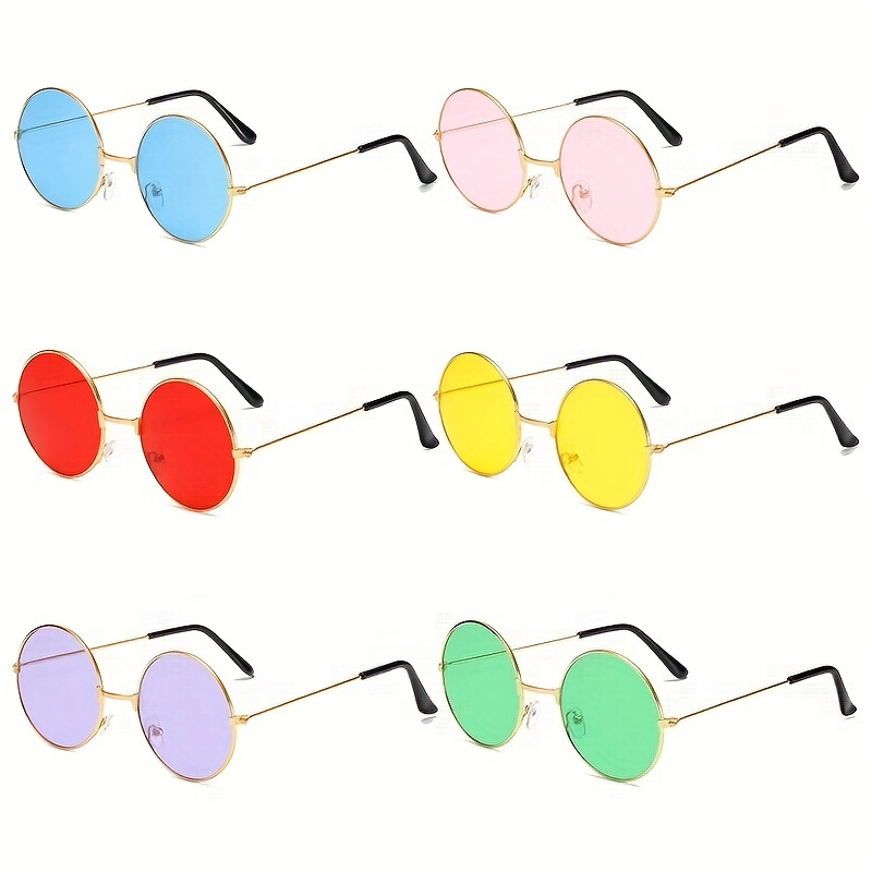 

Hippie Retro Round 90s Style Circle Eyewear For Men Women Costumes Parties Gifts Fashion Glasses