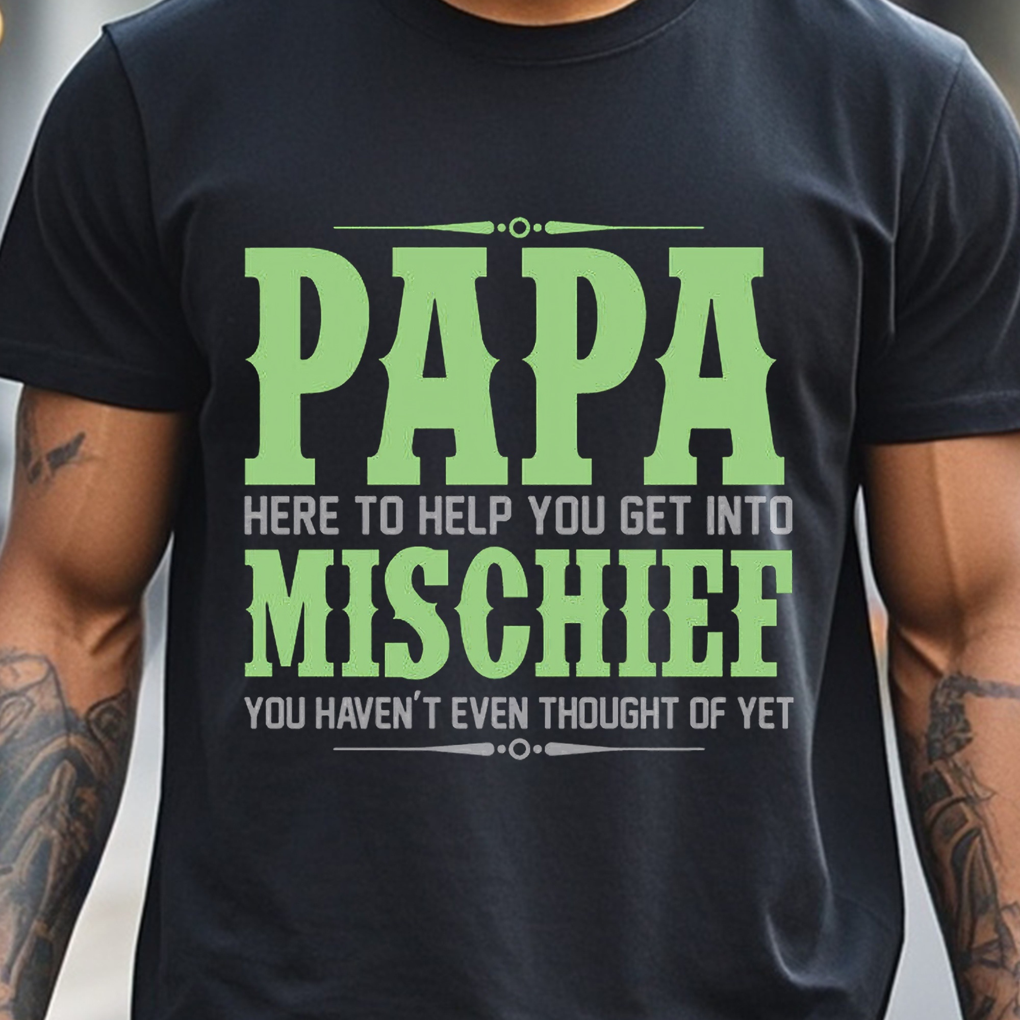 

Papa Get Into T Shirblack T-shirts For Men Crew Neck Cotton T-shirt Soft 100% Cotton Funny Graphic Moisture-wicking Gym-friendly Breathable T-shirt