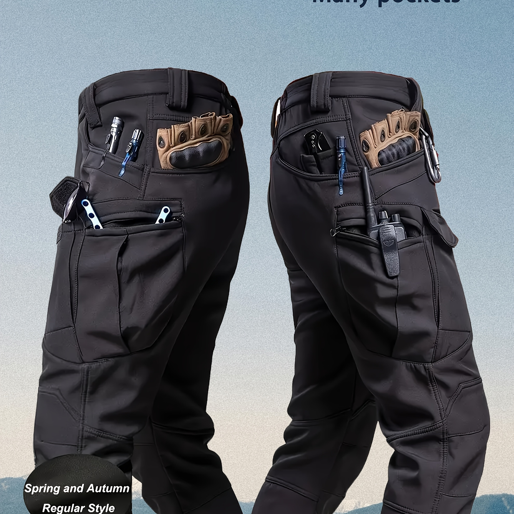 Pantaloni Cargo Uomo Elasticizzati: Leggeri E Multi-tasca Per Trekking E Tempo Libero - 3