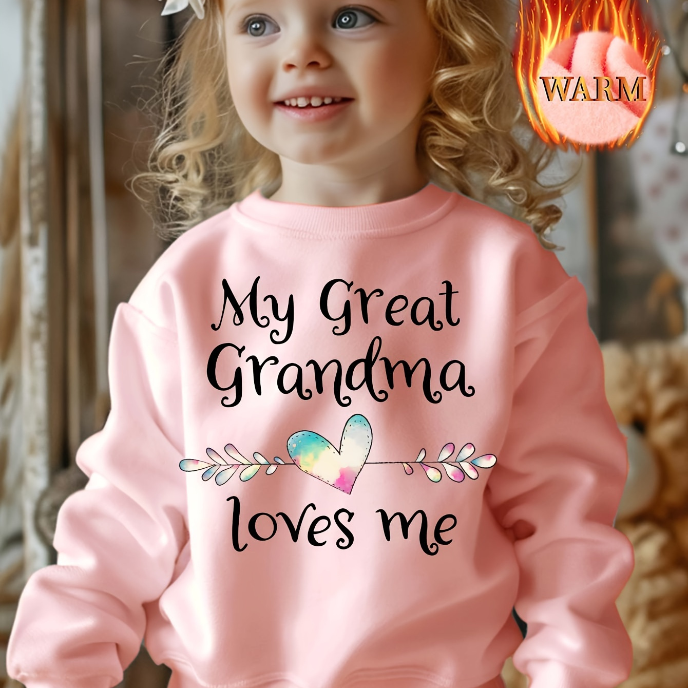 

'my ' 's Round Lined Long Sleeve Sweatshirt For Fall/