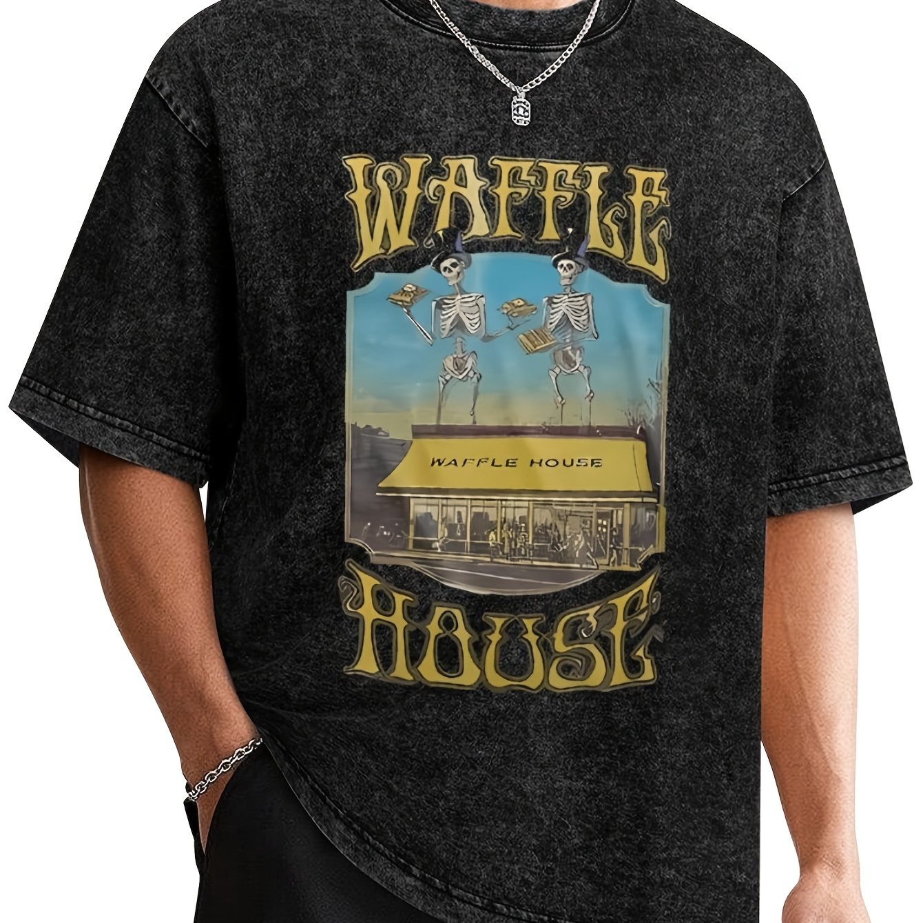 

Ewhbellementwaffle House Vintage Pickled T-shirt Hip Hop T-shirtdg004