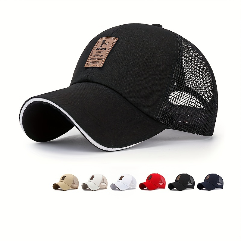 1pc Men's Classic Trucker Baseball Mesh Breathable Sunshade Hat for Summer Golf Sports,Temu