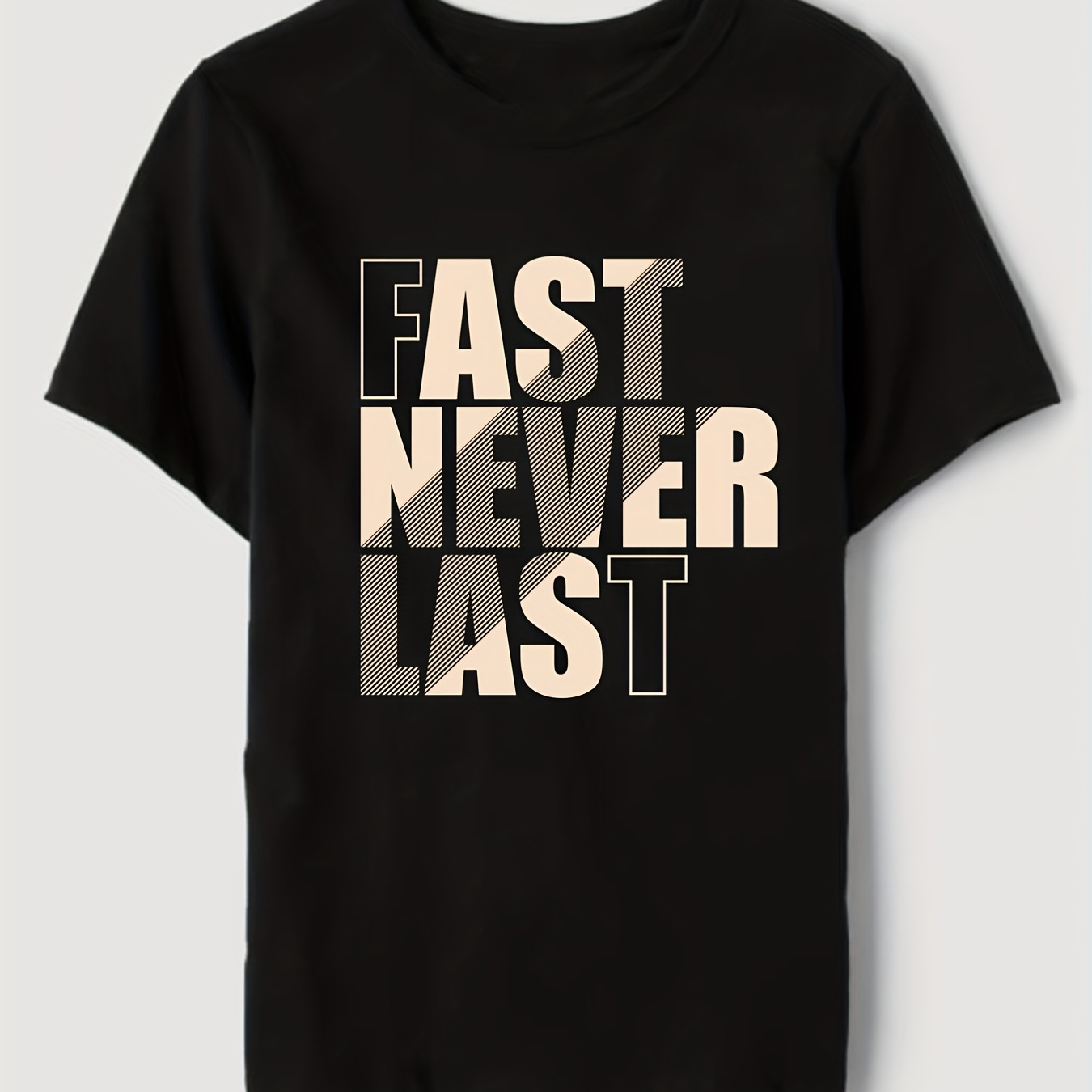 

Trendy Fast Never Last Letter Print Boys Creative T-shirt, Casual Lightweight Comfy Short Sleeve Tee Tops, Kids Clothings For Summer