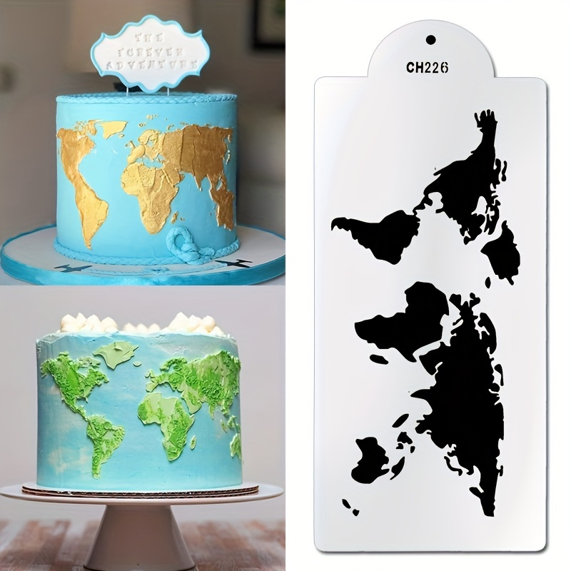 

1pc Map Shape Cake Spray Mold - Create Stunning Cakes With Ease