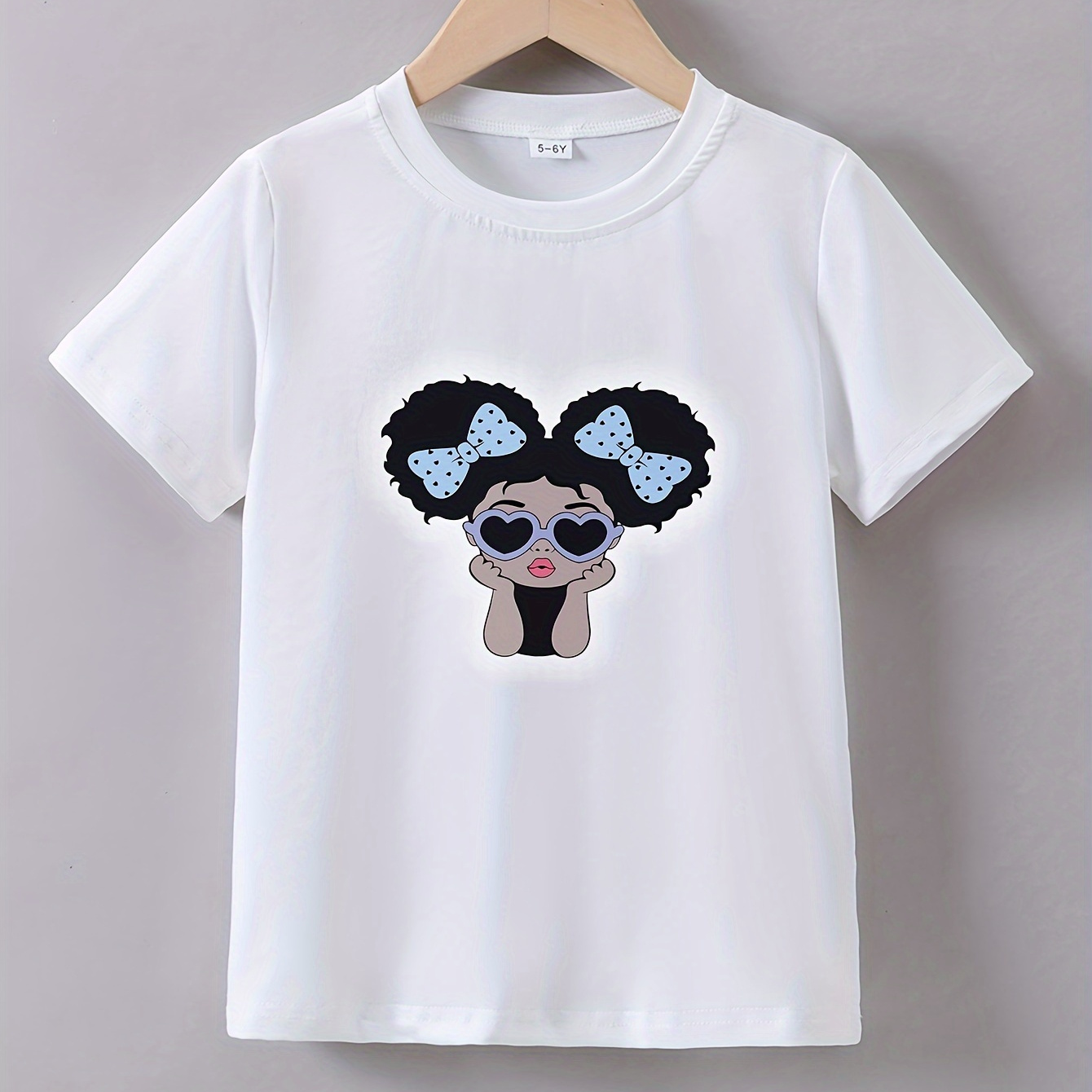 thumbnail image 2 of SOLY HUX Toddler Girl's Graphic Tees Letter Print Short Sleeve Crewneck Preppy T Shirts Cute Summer Tops - Product Details 2 of 11
