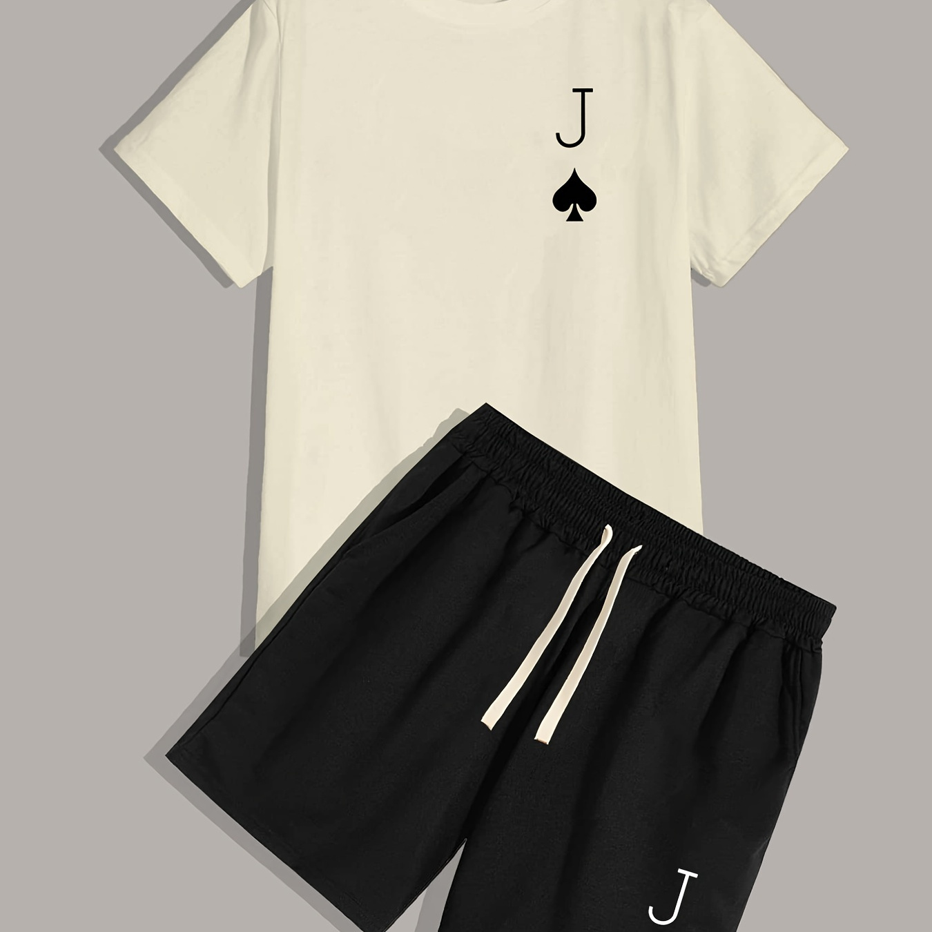 

J , 2 Outfits, Round T- And Drawstring Set