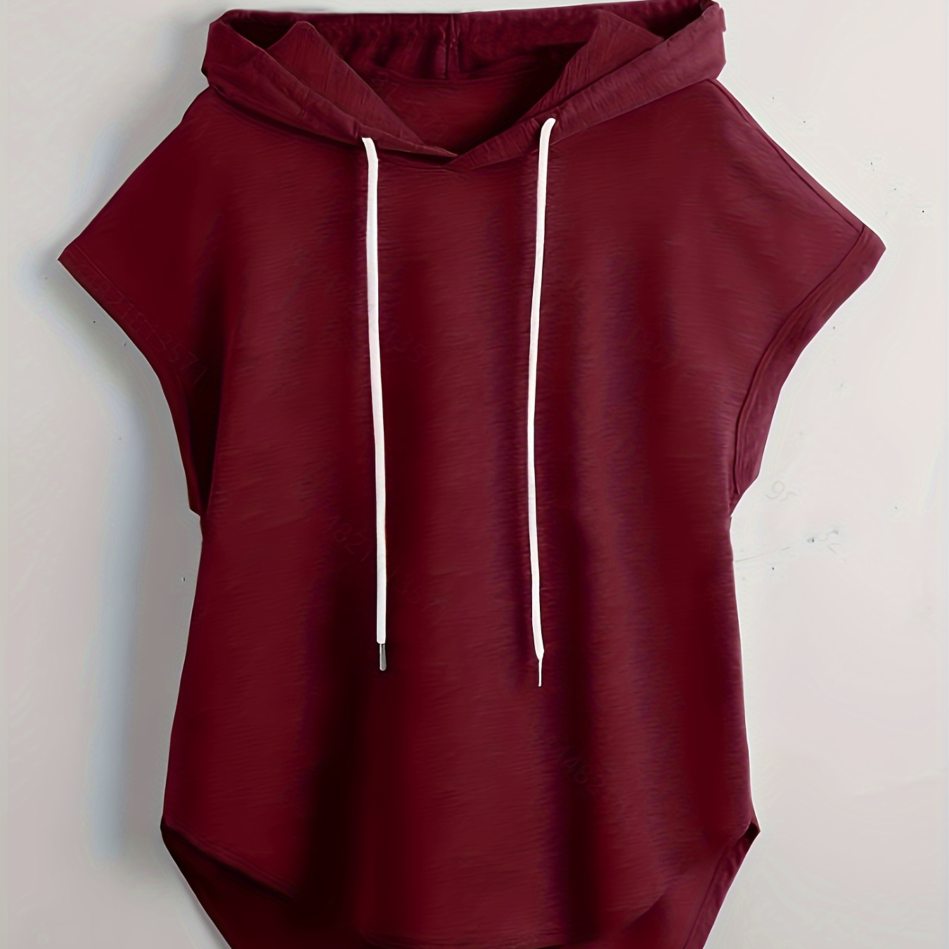 

Hoodie Manches Élégant pour Femme - Coupe Décontractée et , Couleur Unie avec Ourlet Asymétrique, Mélange de Polyester, Lavable en Machine