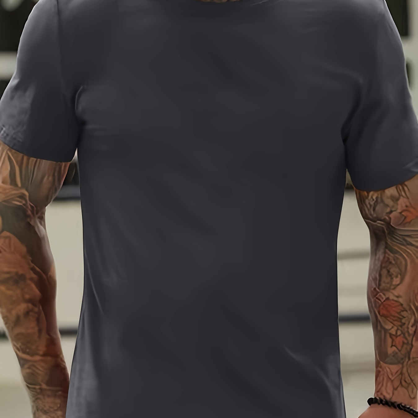 

Solid Color T Shirt, Tees For Men, Casual Short Sleeve T-shirt For Summer