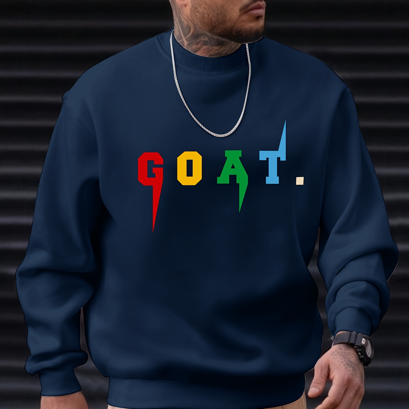 

Hoodies Man's Colorful Goat Print Hoodies Long Sleeved Hoodie With Pockets Fashion Fall Tops