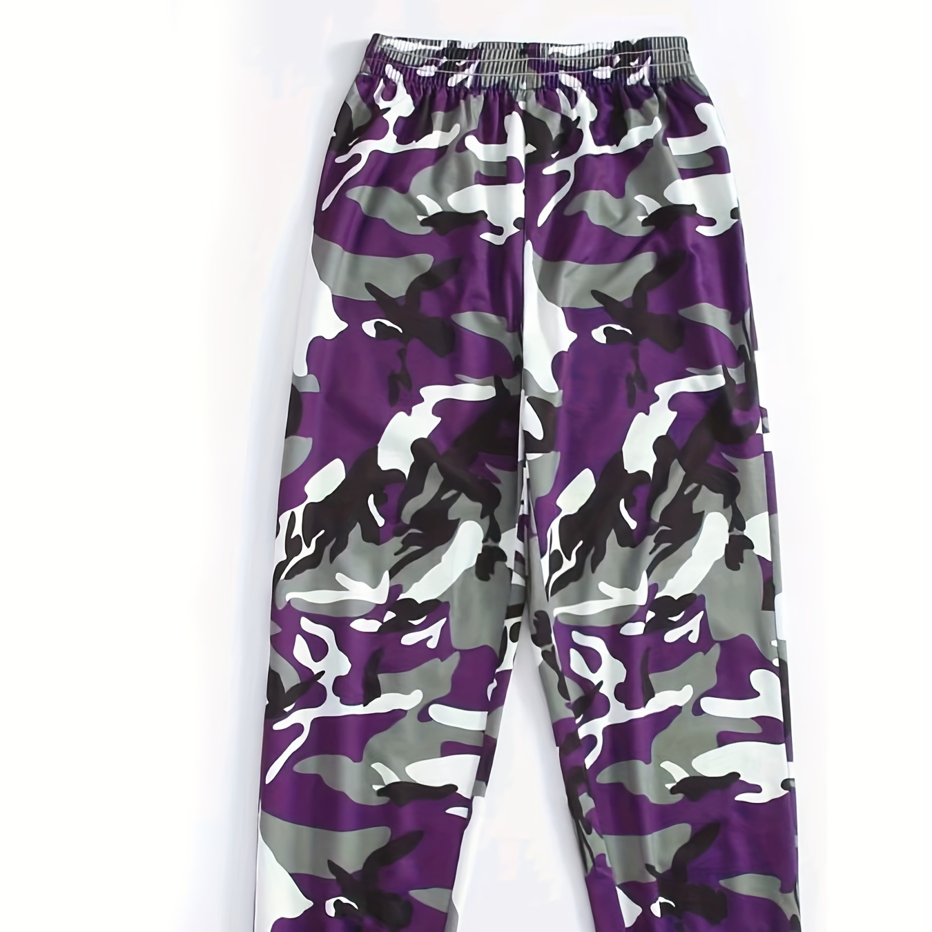 

Camo Print Elastic Waist Pants, Casual Loose Jogger Pants For Spring & Fall, Women's Clothing