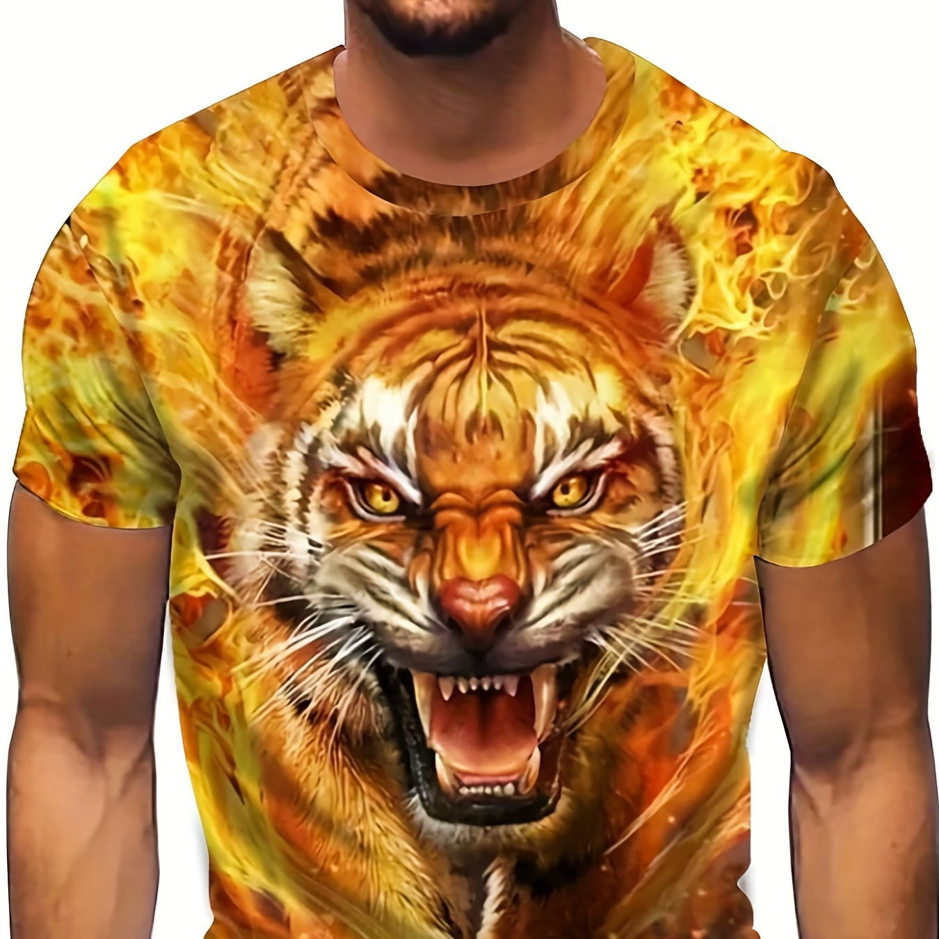 Men Tiger T Shirt - Temu