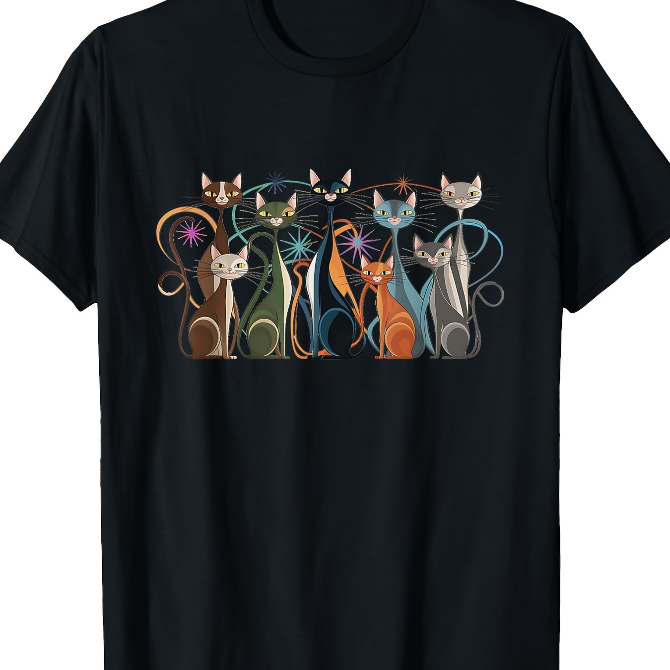 

Cat Vintage Retro Mid-century Cats 50s 60s Style T-shirt-220g