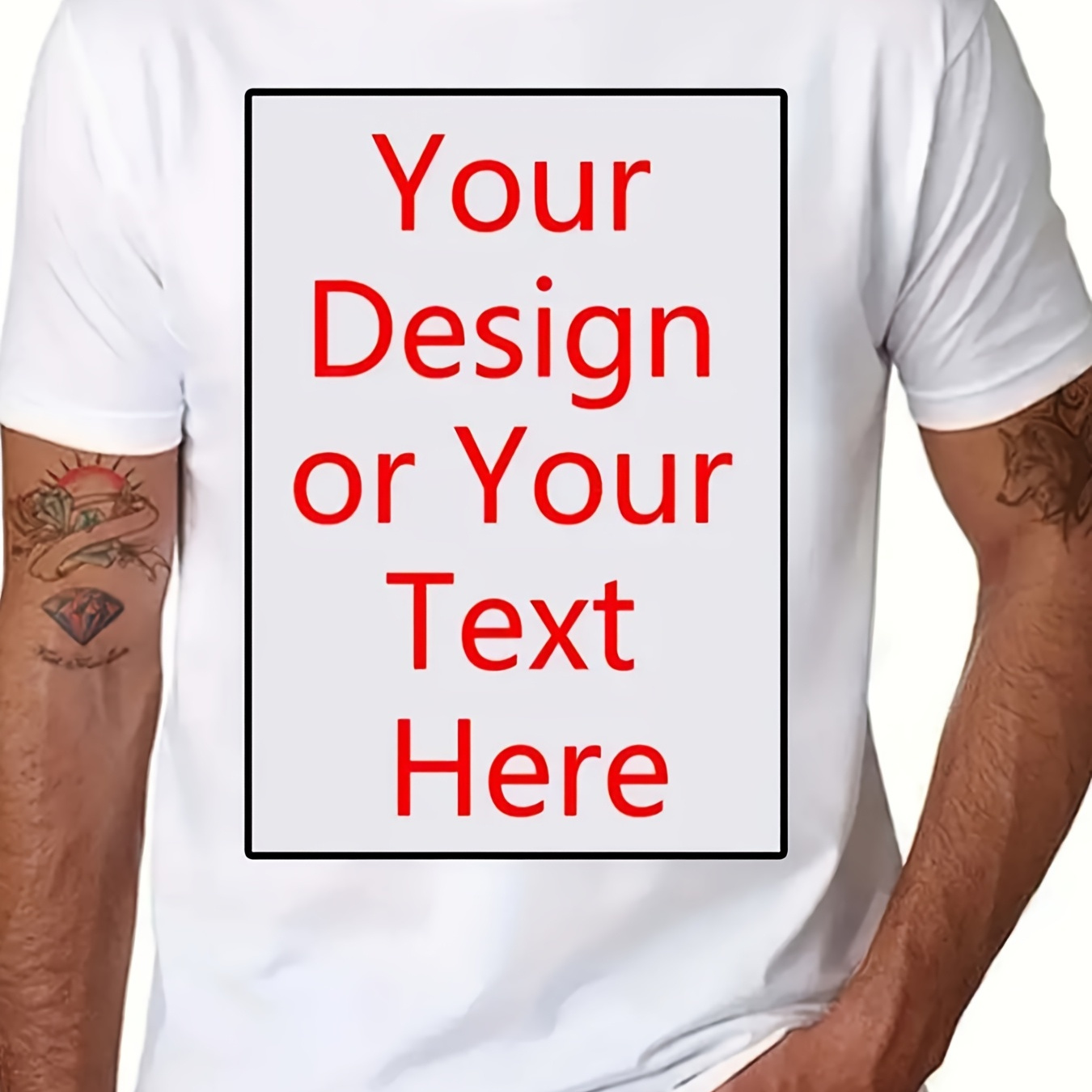 

Men's/women's Custom T-shirts Design Your Own T-shirt /picture/ Personalize Cotton T-shirt Print Photo Front