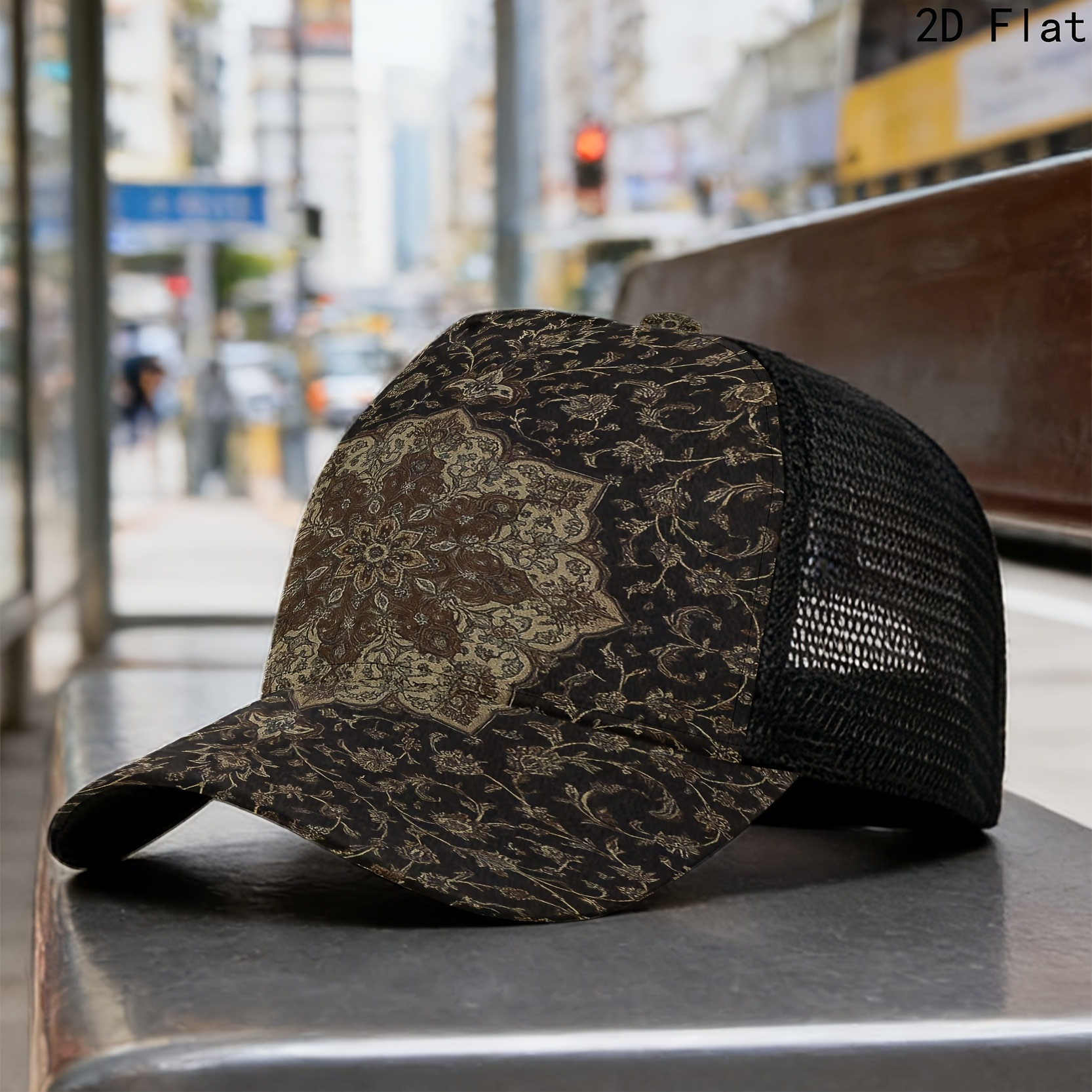 TEMU 1pc Classic Baseball Cap With & Lightweight Breathable Mesh Back, 5-panel Suitable For Travel, School,, Casual Wear - -season Hat With Closure,
