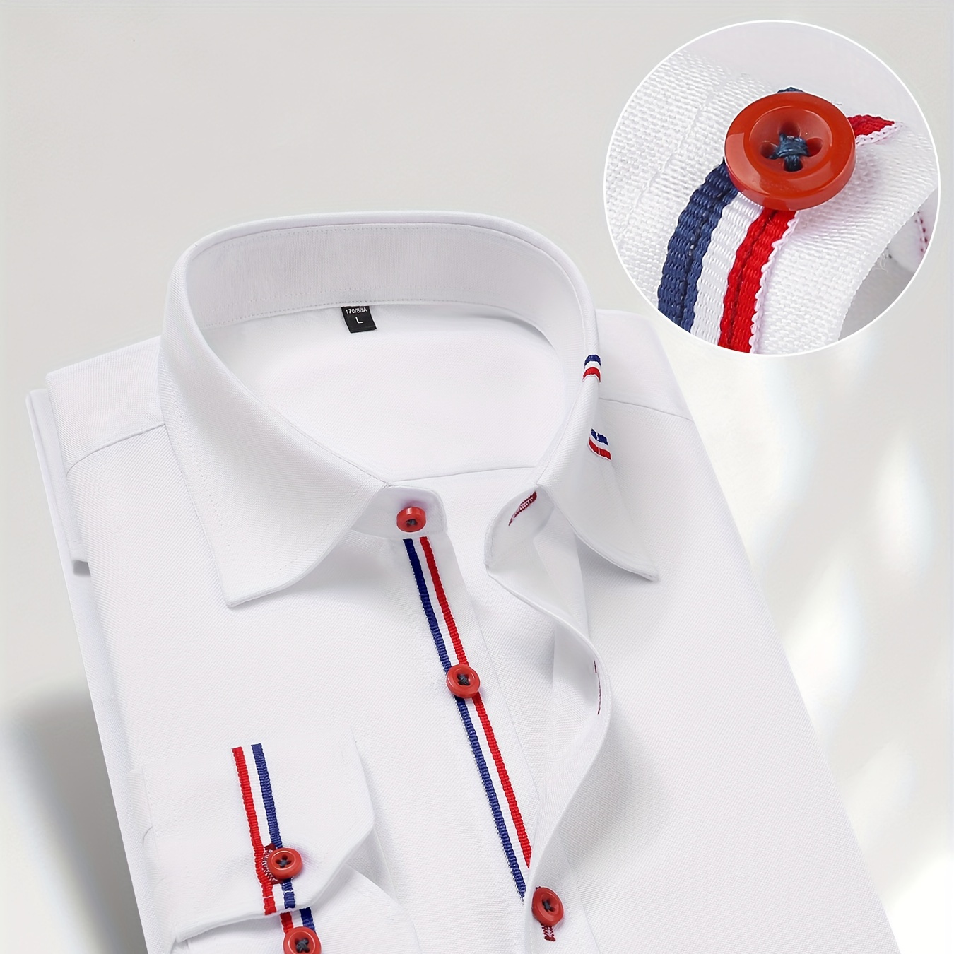 

Striped Lapel Shirts, Long For