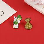 1pc Cute Cartoon Money DIY Metal Pin Badge for Clothes, Backpack, Hat - Perfect Holiday Party Gift