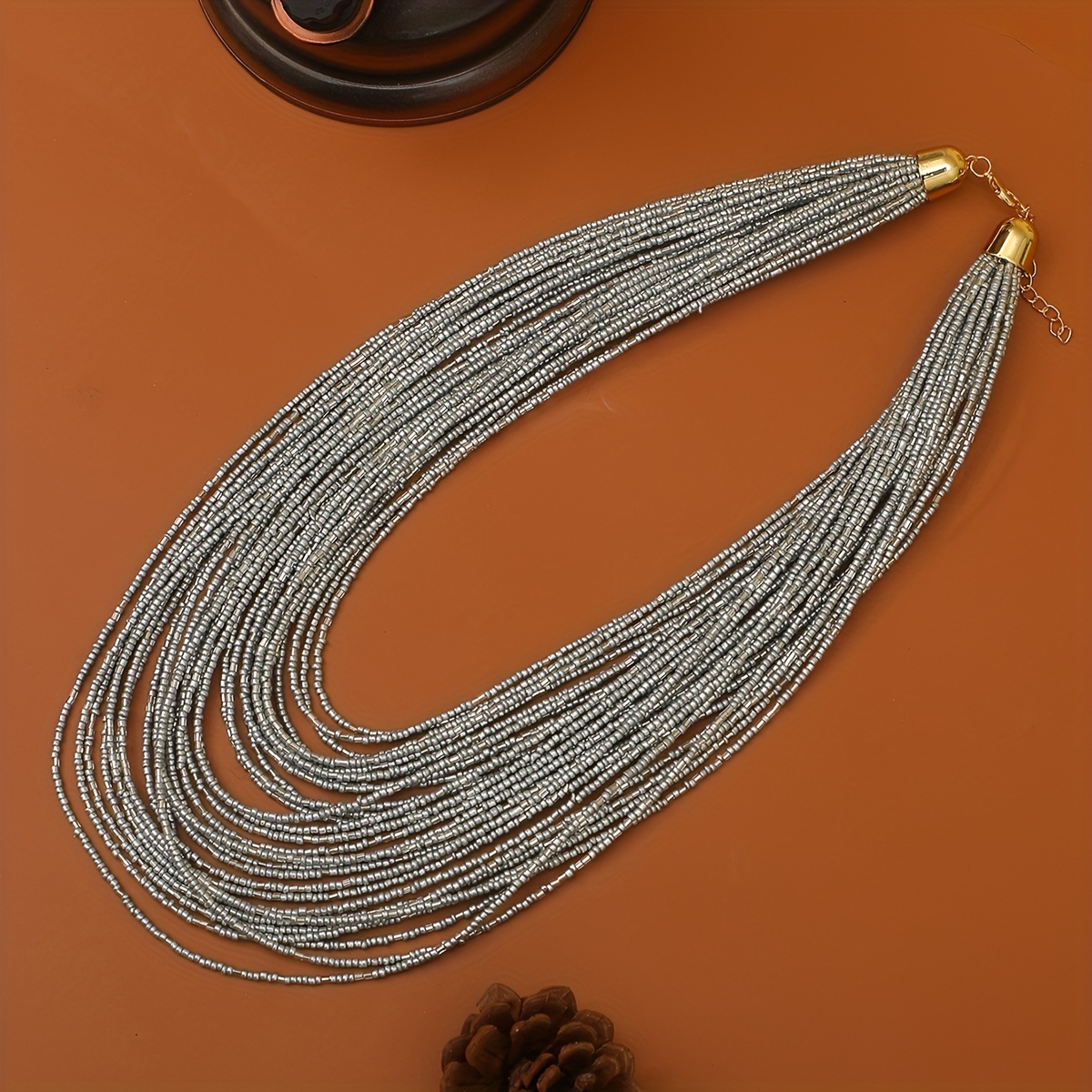 

Stylish Multilayer Boho Style Bead Necklace For Women Party Holiday Decor