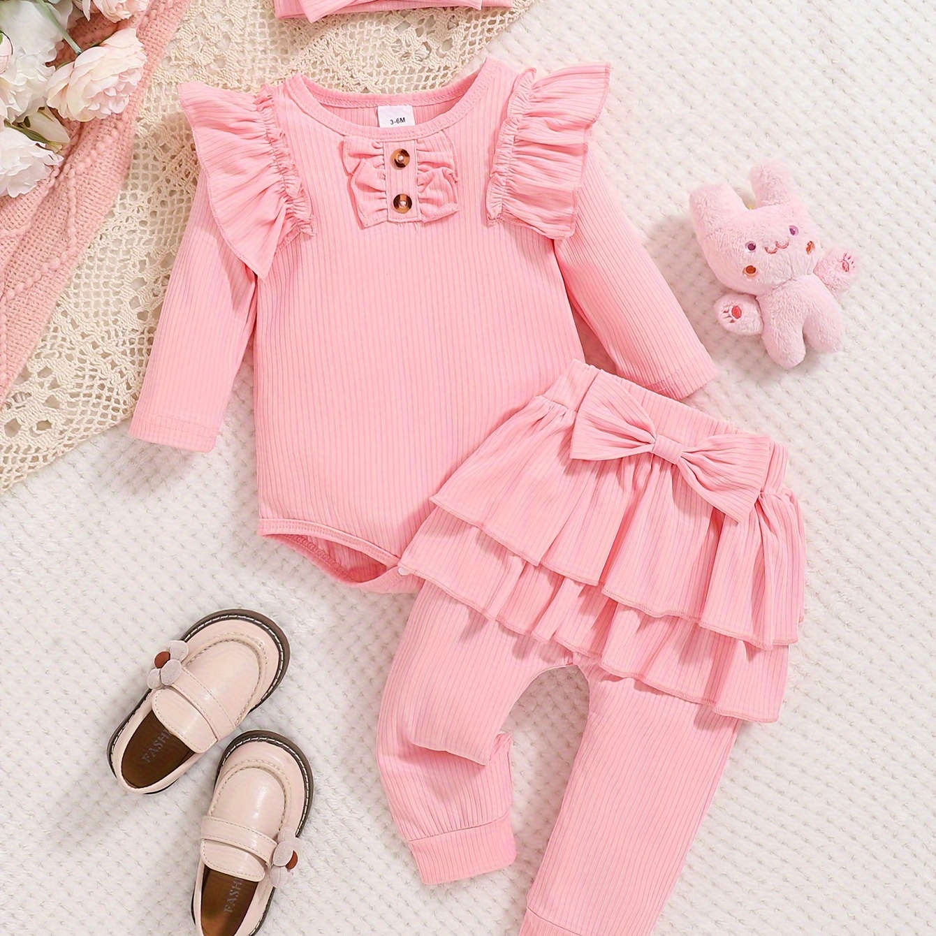 

- Set For - Adorable Bow Fly Long One-, Pants Skirt, And Outing For And - , Comfortable, And , For