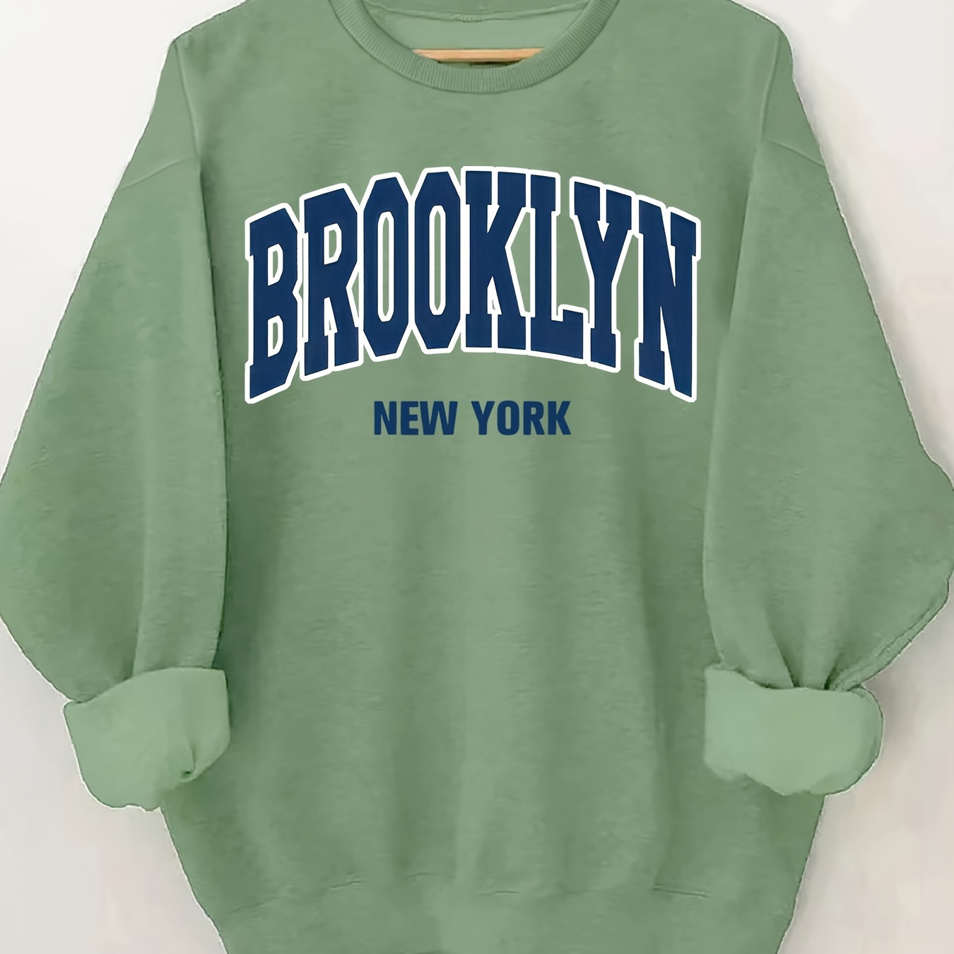 

Brooklyn New York Sweatshirt - Women's Fashion Hoodie With Letter Print