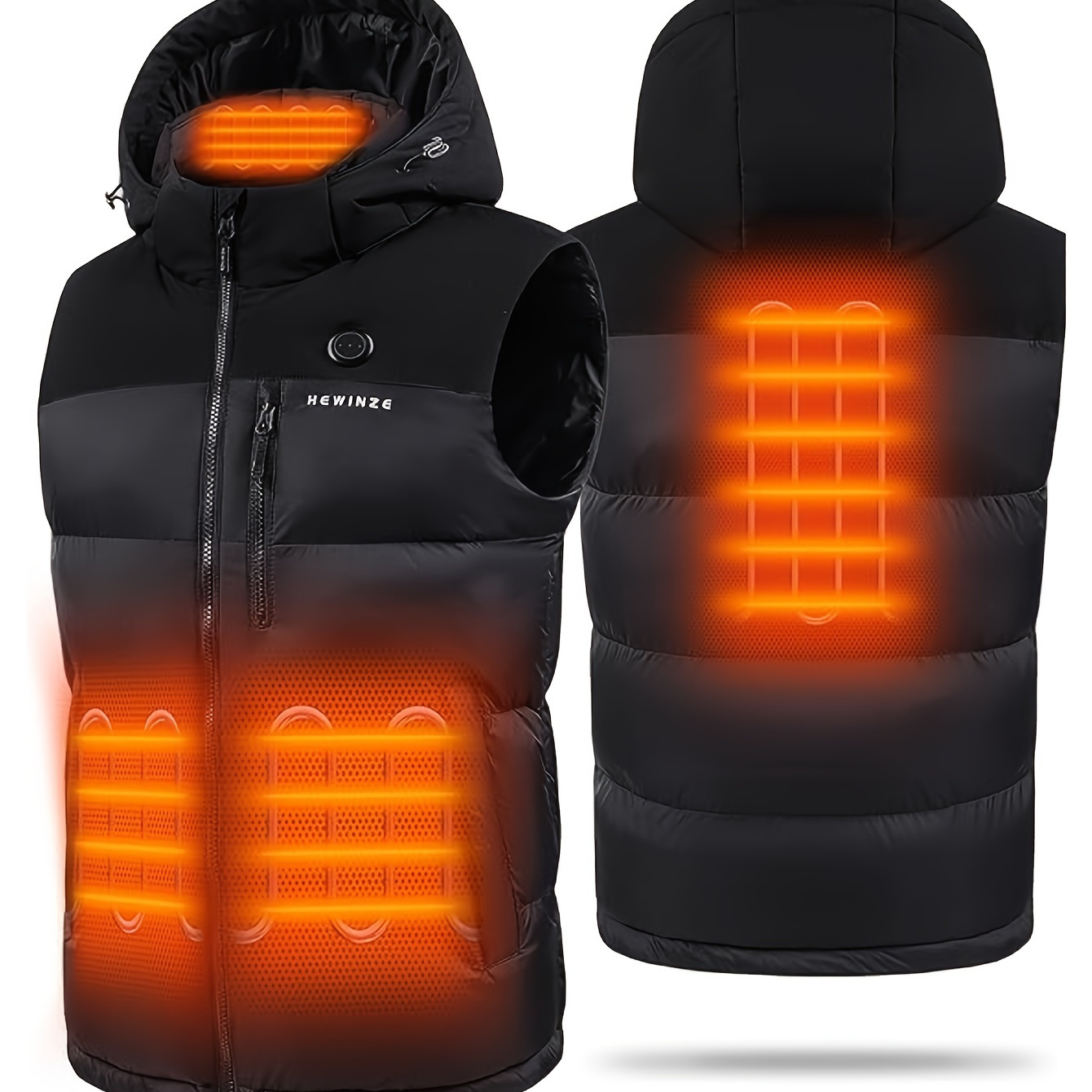 

Men's Heated Vest With 7.4v Battery Pack, Heated Vest For Men With Detachable Hood