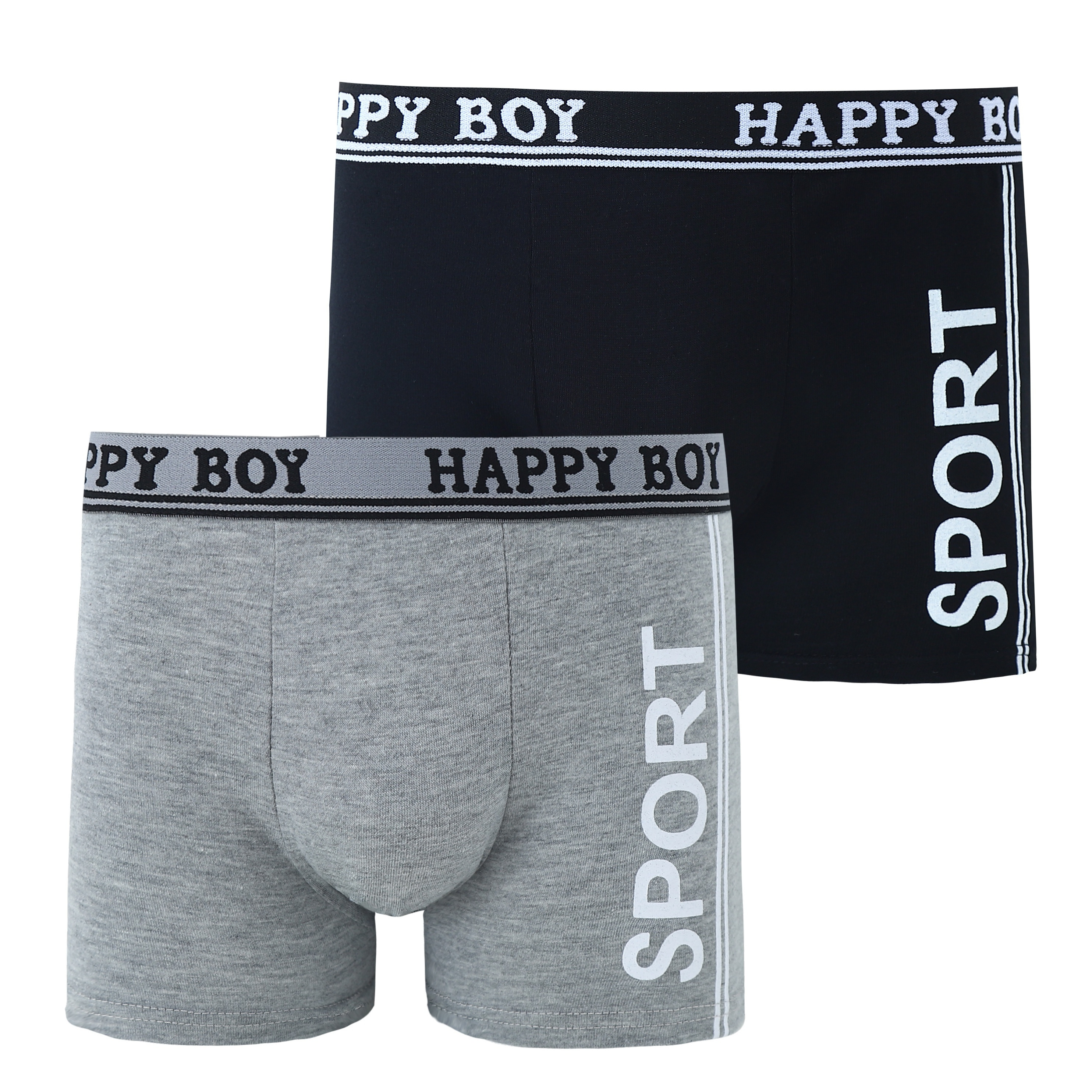 

2pcs Boys Cotton Boxer Briefs Set, Cute Letter Print Soft Boxer Briefs Kids Breathable Comfortable Soft Underwear For Daily Wear & Sleep