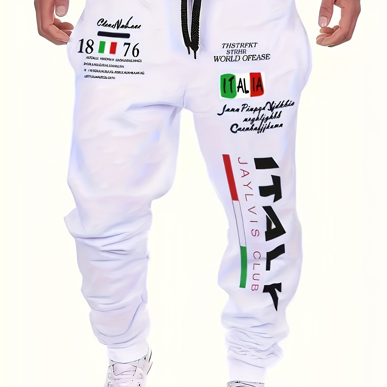 

Men' Italian Joggers, Spring/fall Casual Streetwear Sweatpants, Long Pants,