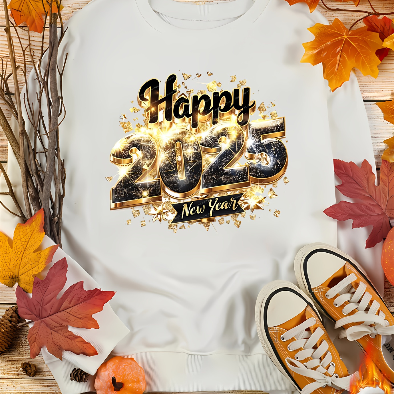 

1pc Women's 2025 New Applique Sweatshirt - Polyester Long Sleeve For Fall & - Sweatshirt Pattern