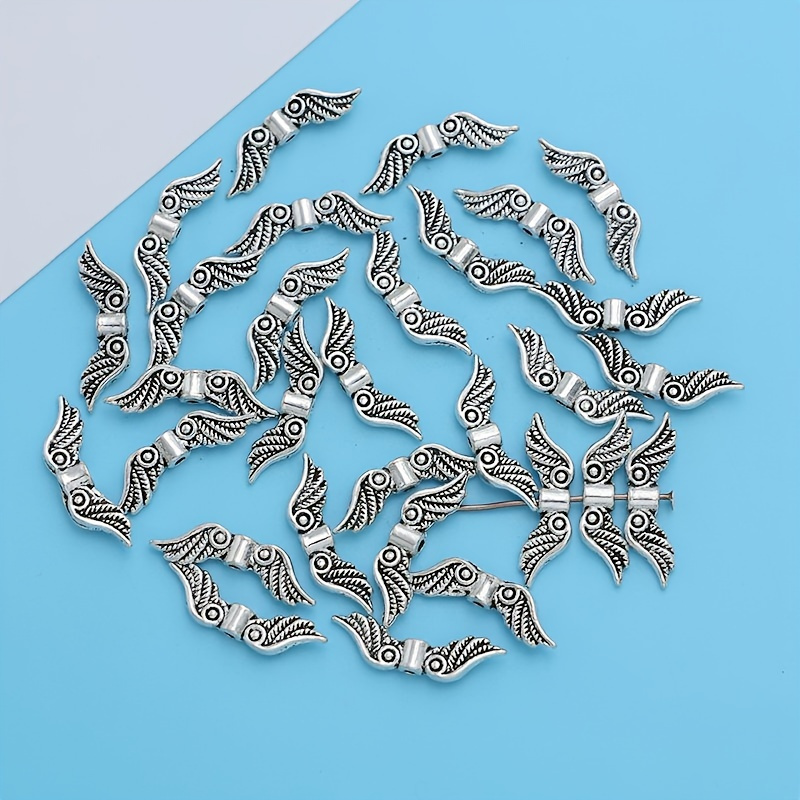 

30pcs Angel Wings Loose Beads Spacer Beads For Jewelry Making Accessories Diy Handmade Craft