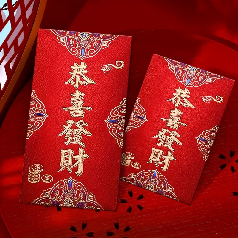 2Pcs 2023 Chinese New Year Color Gold Frosted Red Envelope Spring Festival  Wedding Birthday Fu Red Packet Rabbit Year Hongbao - AliExpress