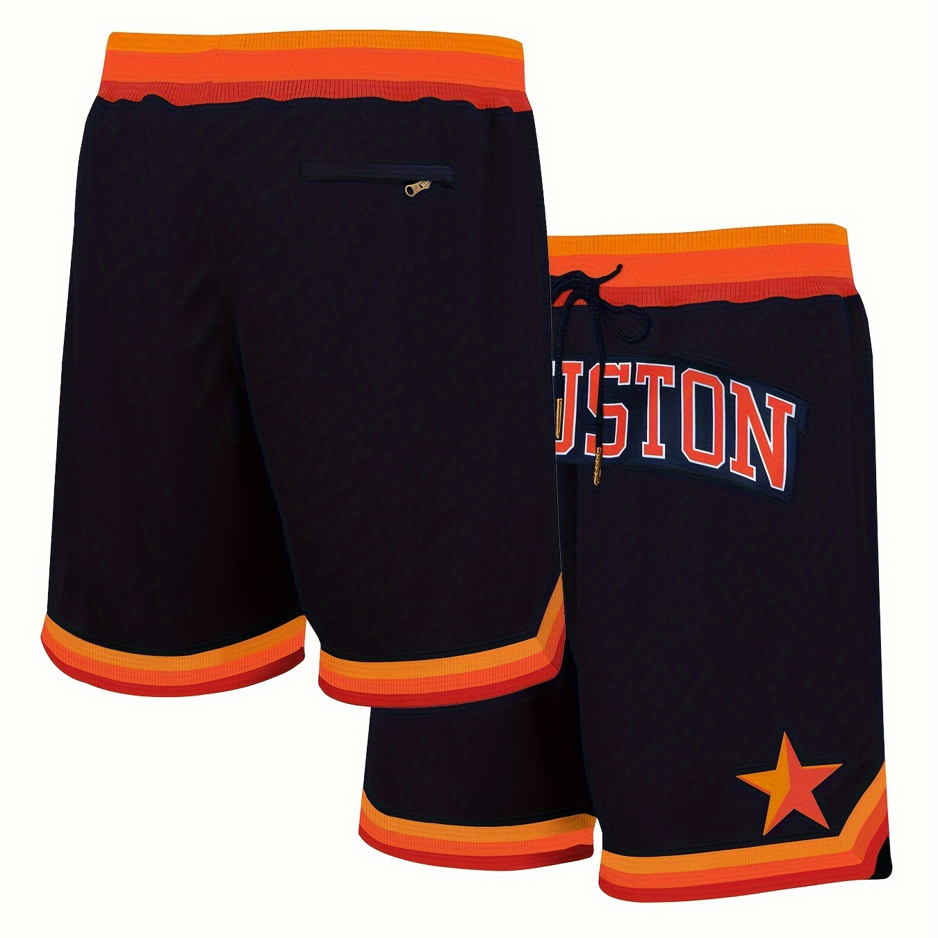

Men's Casual Basketball Shorts, Letter Embroidered Design, Men's Summer Breathable Quick Dry Sports Shorts