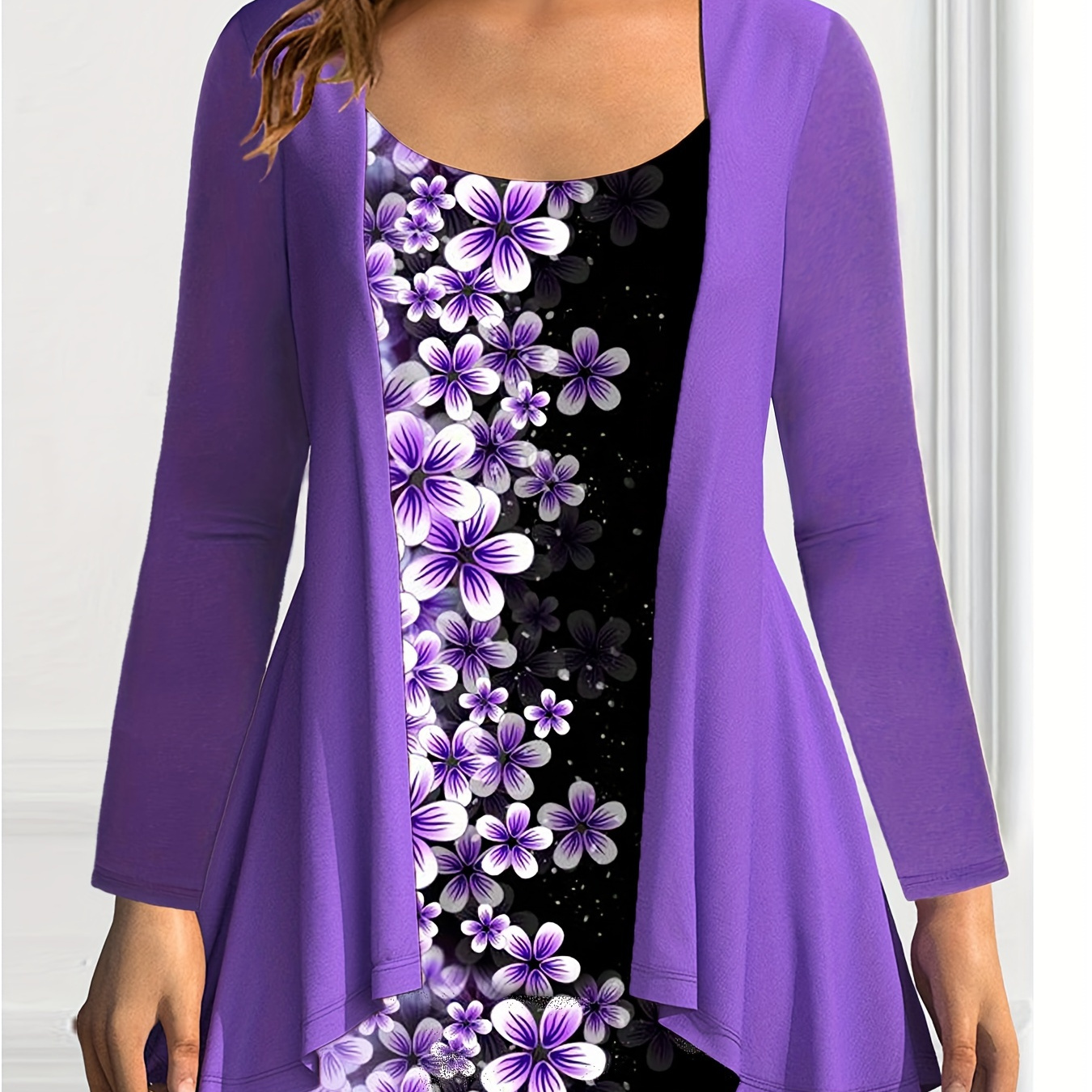 

Plus Size Two-piece Top With Design