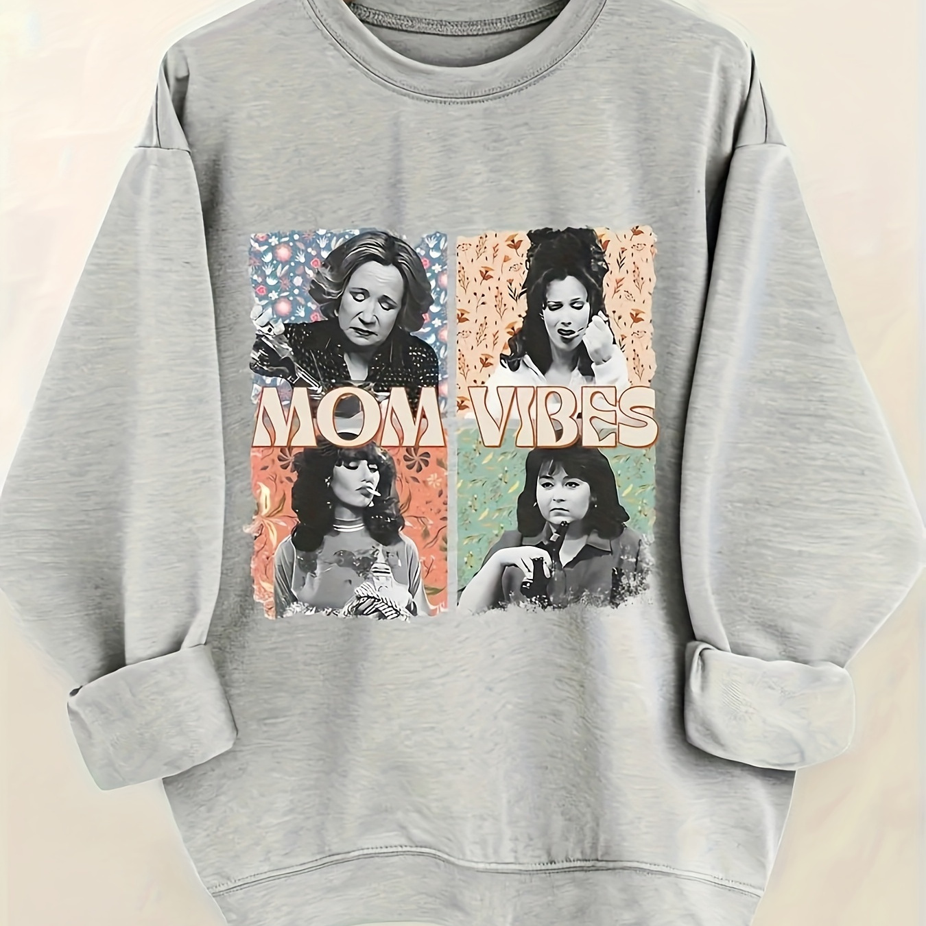 

Plus Size Graphic Sweatshirt - 100% Polyester Slight , For Fall/