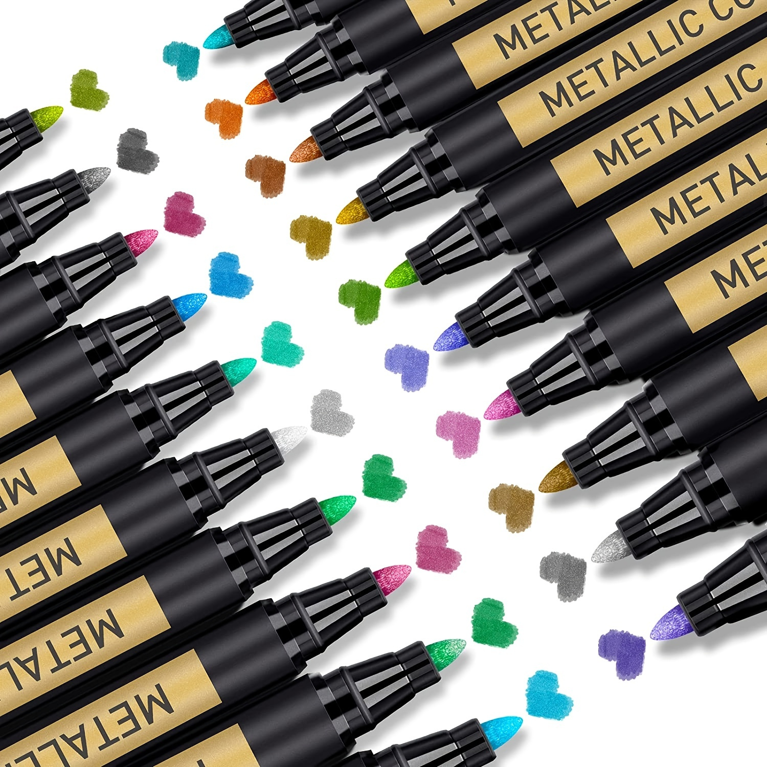 Metallic Marker Pens, Morfone Set of 10 Colors Paint Markers for
