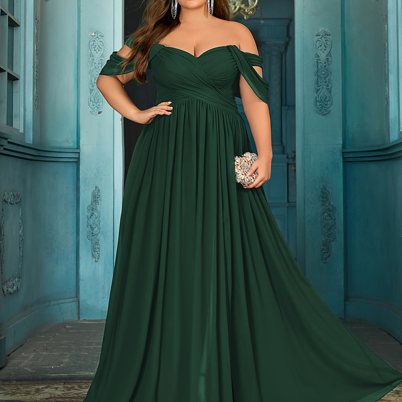 Matching Hijau Emerald Dress Wedding Dresses Plus Size Hunter Green Summer  Dress Green Satin Green Prom