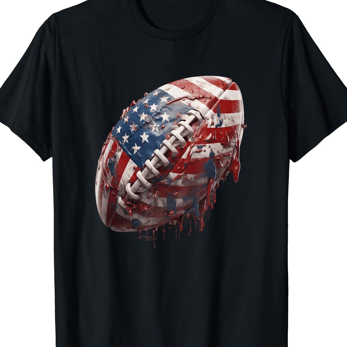 

American Football Us Flag T-shirt, Men's T-shirt, 220g