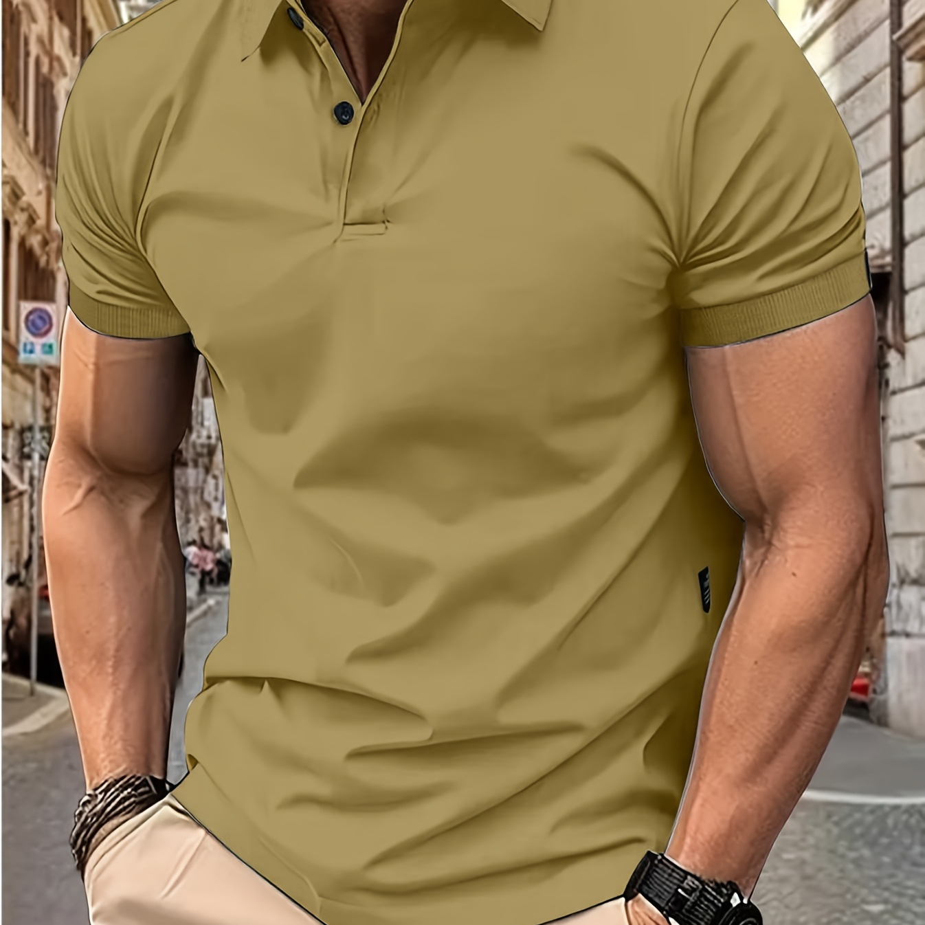 

Men' Color Golf T-shirt, Short Sleeve Tee For Summer, Casual For Males, Business And