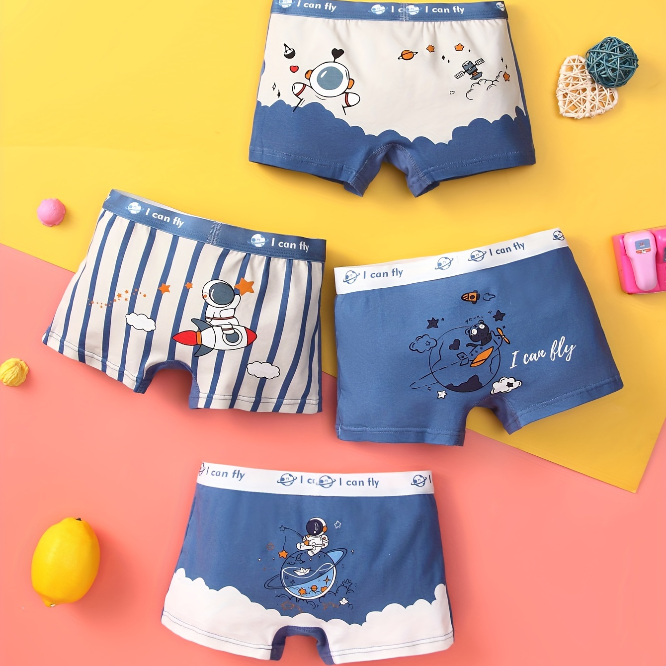 

4pcs Boys' Briefs & - , , Washable Underwear Set For