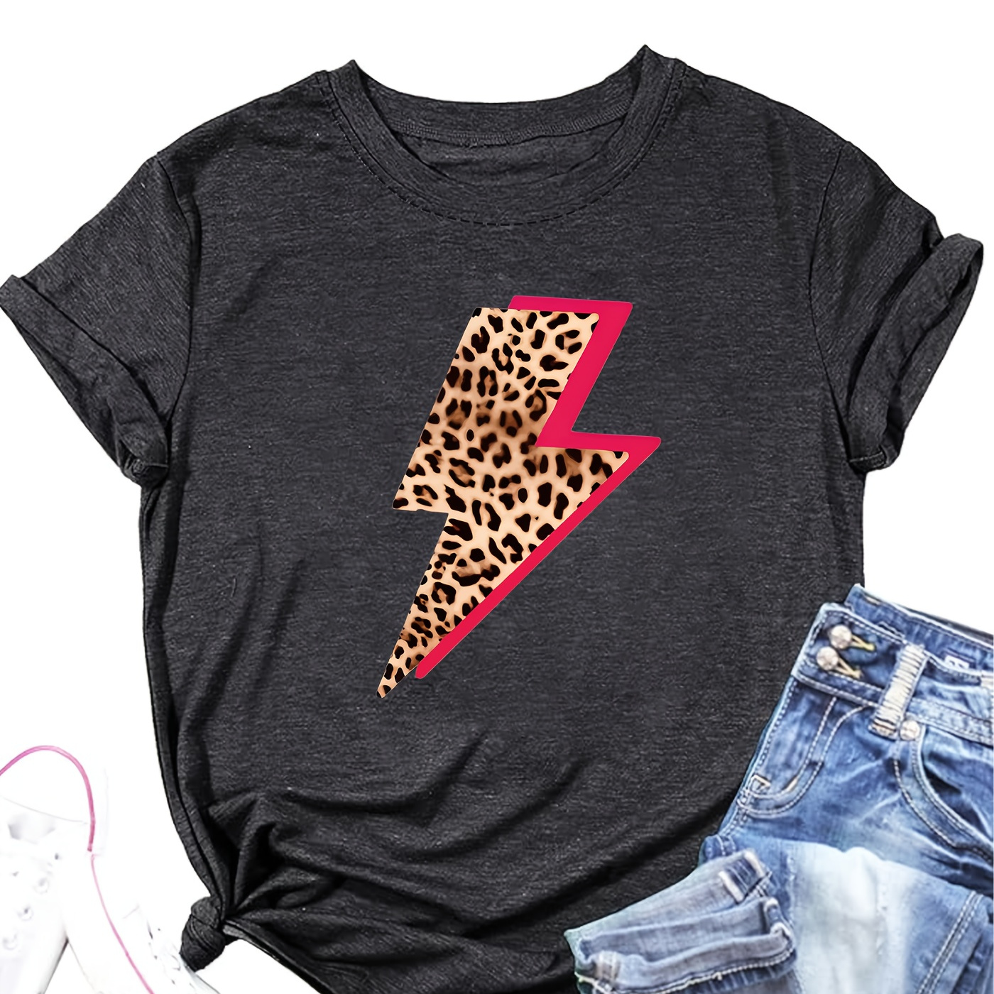 

Valentine's Day Letter Creative Pattern Printed Women's Casual Short-sleeve T-shirt For Spring And Summer.