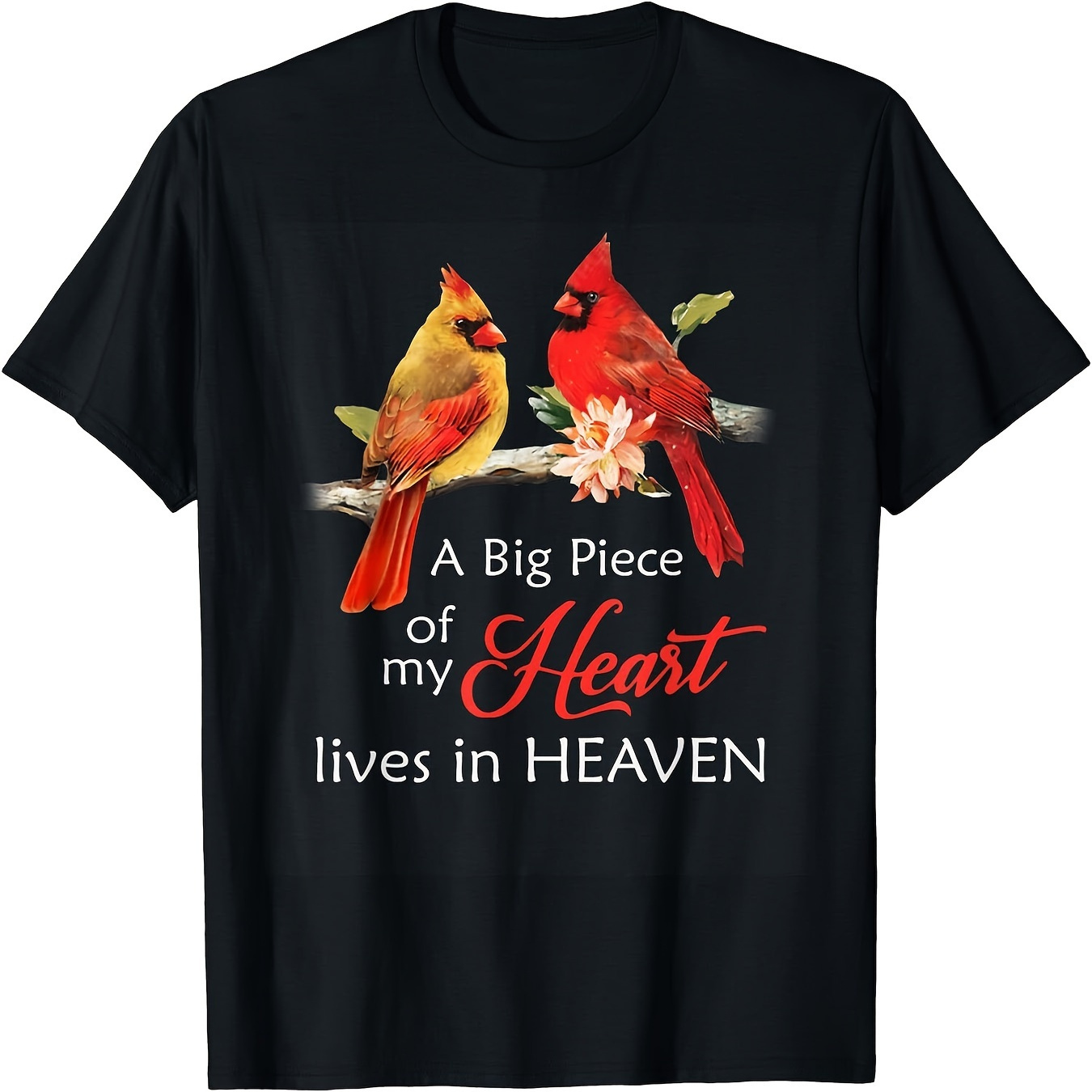 

Memorial A Big Lives In Heaven T-shirt Funny Men's Short Sleeve Graphic T-shirt Collection Black Pr 220g