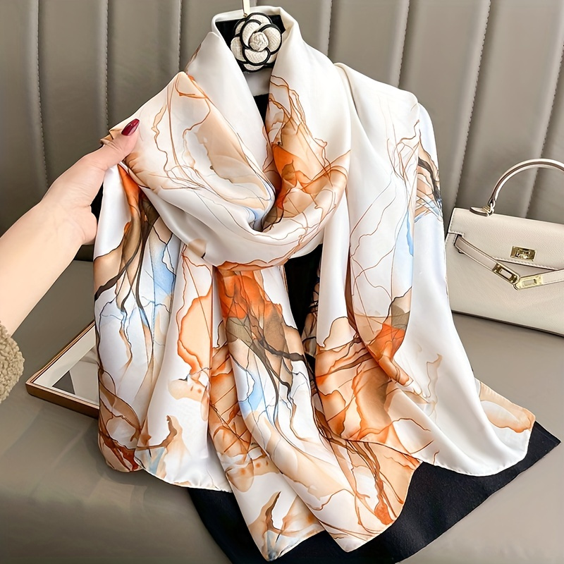 100% Silk Hangzhou Silk Scarf Silk Scarf Women's Chain Mulberry Silk Scarf  Large Scarf Spring Long Shawl