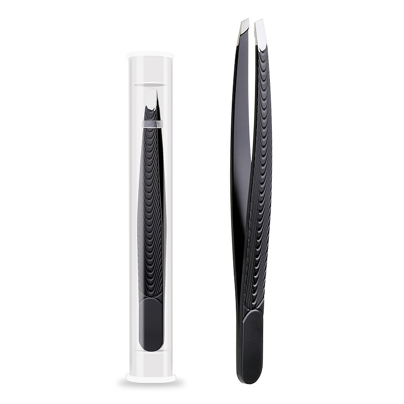 

Precision Hair For Men And Women - Slant Tip For Easy Hair And Eyebrow Grooming - Black