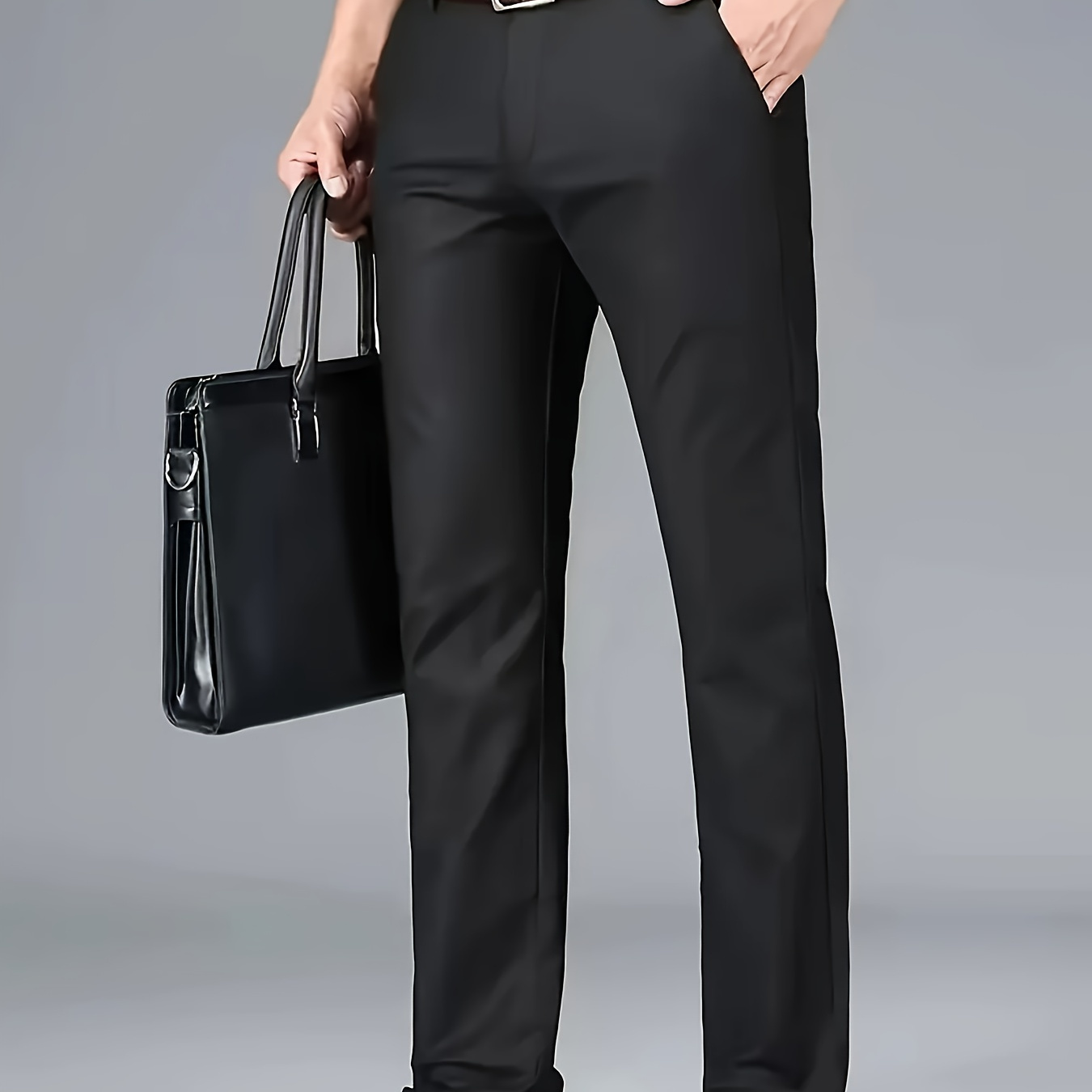 

Elegant Men's Burgundy Dress Pants - Slim Fit, 100% Polyester, Smooth , Wear, Hand Washable - Ideal For Business & Formal