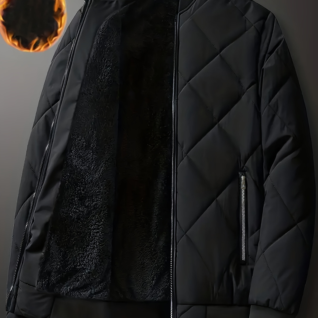 

- , Windproof & Fleece-lined Stand And
