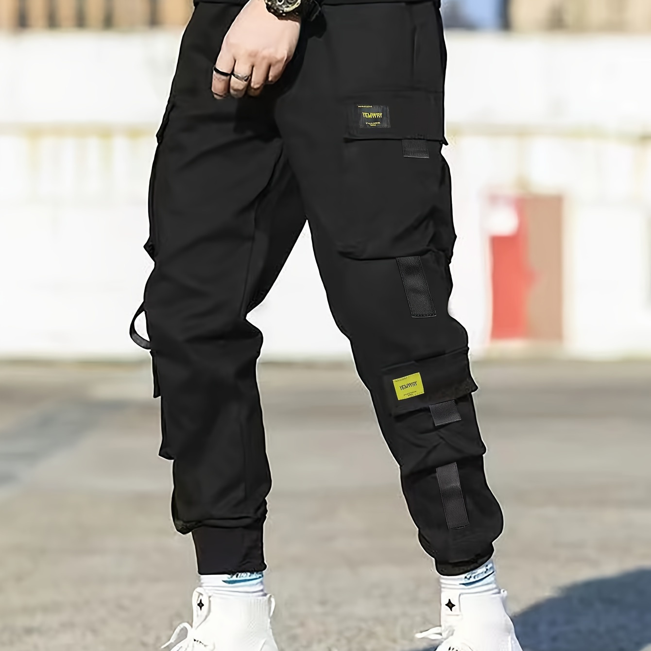 

Boys Fashion Cargo Pants, Casual Style, Multiple Pockets, Adjustable Waist, Durable Fabric, Trousers For Boys