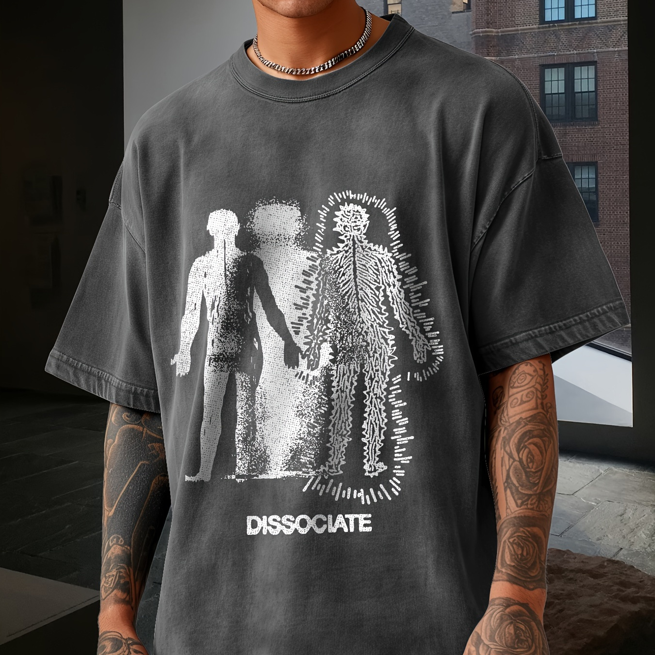 

Dissociate...retro Trendy Premium Cotton Men's T-shirt Graphic T-shirt Men's Summer Clothing