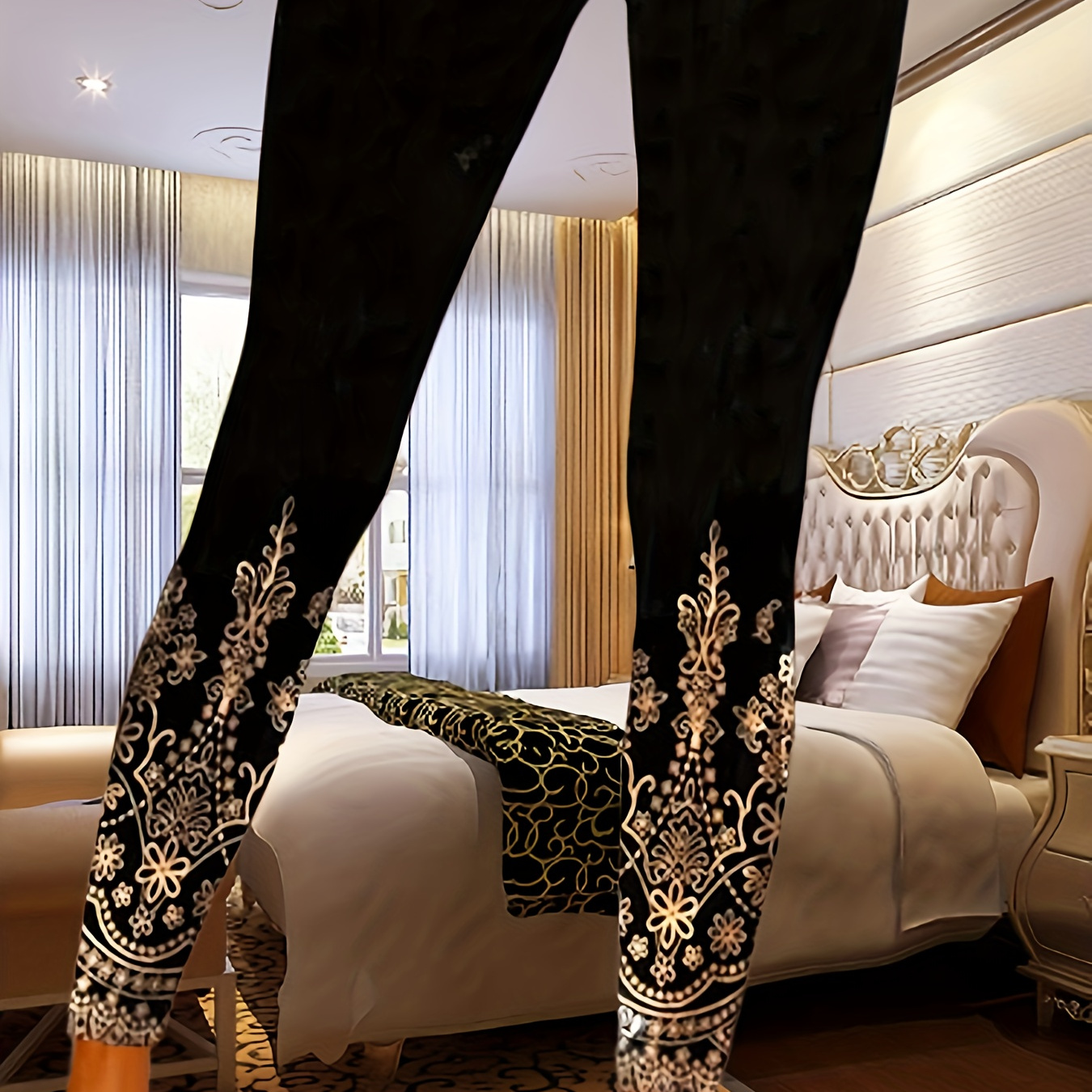 

High Waist Leggings, Elegant Skinny Stretchy Leggings, Women's Clothing