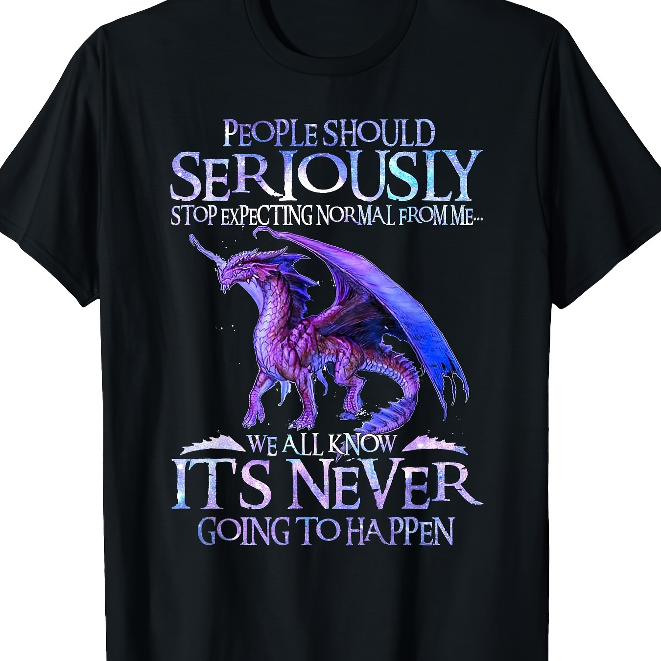 

Serious Woman Dragon Funny 220g 100% Cotton T-shirt