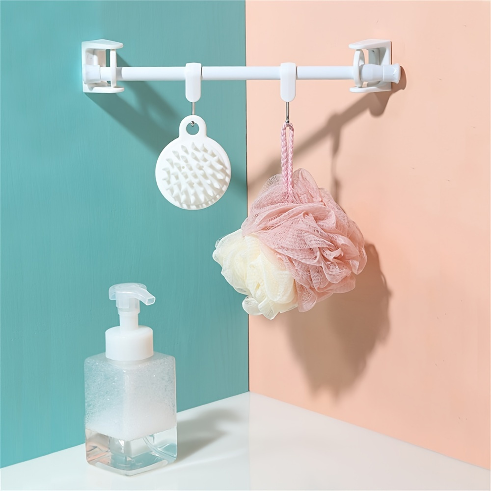 Self-Adhesive Curtain Rod Holder Hooks for Bathroom Accessories - Set of 2  – pocoro