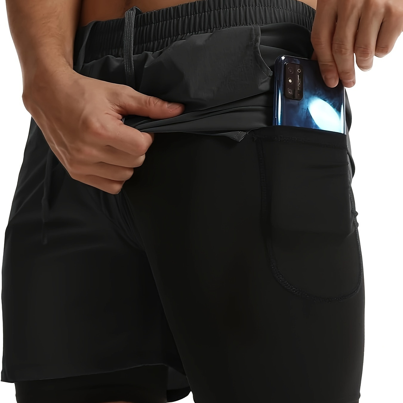 

Mens Athletic Shorts 2-in-1 Gym Workout Running Shorts