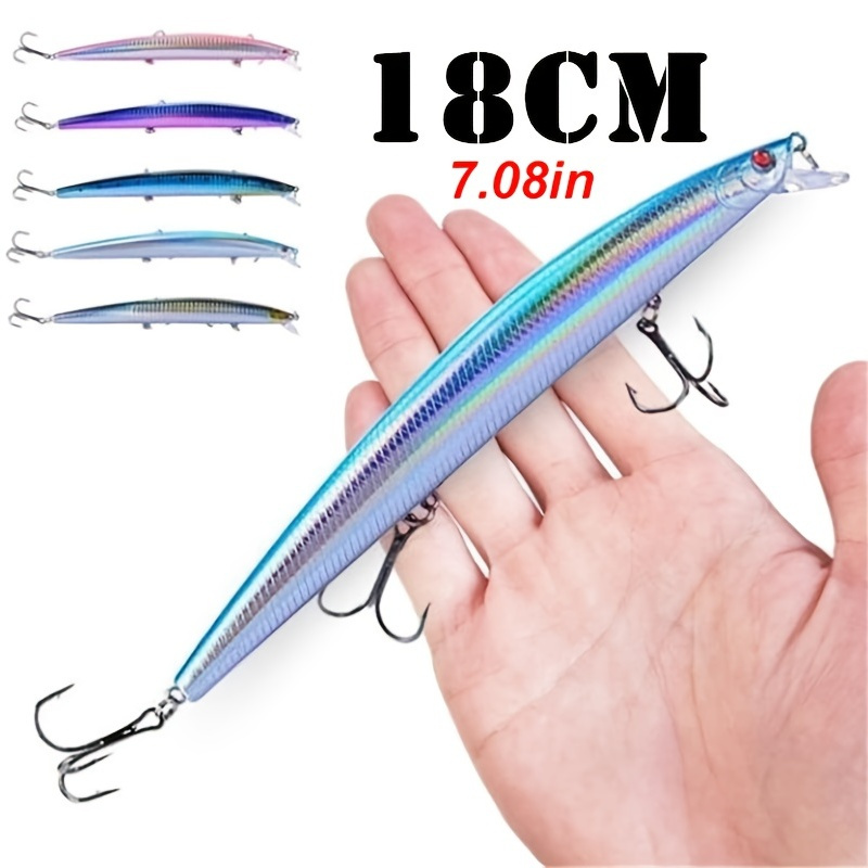 Fishing Tackle Lure 30 PCS. Ultra Minnow JIG Lure 3/4,1,1-1/2 OZ. Heavy  Hook/Front-TOP Eyelet 10